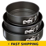 Mainstays 8" 9" 10" Nonstick Springform Cake Pans - Set Of 3. Fixed Price $37.99.