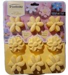 Trudeau 9 Cavity Silicone Flower Cake Pan Bake Ware Chocolate Mold Yellow. Fixed Price $14.83.