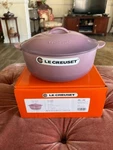 Creuset Legumier Dutch Oven Cast Iron #24, Qt, Mauve Pink Rare. Fixed Price $389.99.
