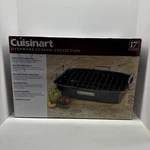 Cuisinart Ovenware Collection 17 X 13 Roaster Removable Rack Lightly Used. Fixed Price $22.99.
