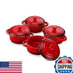 Lovecasa Mini Cocotte Set, 12 Oz Small Casserole Dishes With Lids, Soup Bowls. Fixed Price $67.85.