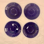 Chequers Collections Stoneware Japan Cobalt Blue Saucer Plates Set Of 4. Fixed Price $28.00.