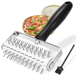 Pizza Dough Docker, Premium Roller With Stainless Steel Spikes, Black. Fixed Price $19.32.