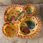 Vintage Italian Hand Painted Ceramic Antipasto / Serving Dish By Italica Ars. Fixed Price $29.99.
