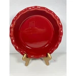 Emile Henry Red Ceramic Scalloped Pie Dish 9 Inch Baking Pan 6181 France. Fixed Price $26.00.