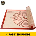 Folksy Super Kitchen Non-slip Silicone Pastry Mat 28'' X 20'' Red. Fixed Price $24.99.