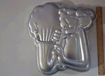 Wilton Cake Pink Panther With Saxophone 1982 Aluminum Mold #502-3902. Fixed Price $9.97.
