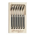 Jean Neron Laguiole 6 Piece Coffee Spoon Set - Black. Fixed Price $39.52.