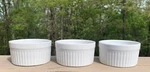 Set Of Hic Harold Import Co Porcelain Ramekin 3.75 Wide White Ribbed 1 Cup. Fixed Price $11.24.