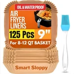 Large Air Fryer Disposable Paper Liners Square 9 Inch 125 Pcs Parchment. Fixed Price $23.93.