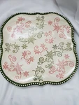 Temptations By Tara Floral Lace Plates 8" Beaded Decorative Edge #ppp Sq 944778. Fixed Price $27.36.