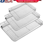 Stainless Steel Baking Sheet & Cooling Rack Set Heavy Duty Nonstick Cookware New. Fixed Price $29.52.