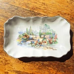 In Old World Garden - Sandland Ware Lancaster Hanley England Ceramic Tray. Fixed Price $19.31.