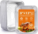 Aluminum Foil Pans 9X13 Disposable 30 Pack Half Size Heavy Duty. Fixed Price $41.65.