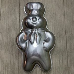 Vintage 1974 Wilton Pillsbury Doughboy Silver Aluminum Cake Pan Mold 502-704. Fixed Price $17.99.