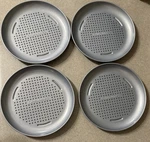 Set Of 4 Calphalon 7 Mini Pizza Pan Bakeware Nonstick Perforated Metal Plate. Fixed Price $12.99.