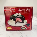Betty Crocker Bake'n Fill 4-PIECE Non-stick Bakeware Set Recipe Book. Fixed Price $36.00.