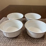 Oneida Oven Brite - Set Of 4 White 12OZ Ramekin 5.5" Casserole Souffl Dish. Fixed Price $24.99.