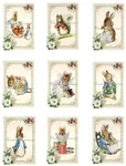 Beatrice Potter Animals Designer Multi-size Set Cotton Fabric Quilt Blocks. Fixed Price $13.50.