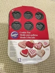 Wilton Non-stick Cookie Pan 12 Mold Hearts Flower Valentines. Fixed Price $24.99.