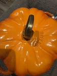 Staub Orange Ombre Cast Iron Pumpkin Dutch Oven 3.5 Quart Brass Stem Never Used. Fixed Price $360.00.