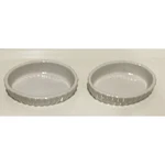 2 Hall China Ramekin #851 Fluted Creme Brulee Off White Oval Dish. Fixed Price $6.37.