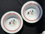 Set Of 2 Anchor Dinnerware Holiday Memories Cereal Soup Bowls Porcelain Xmas. Fixed Price $18.10.