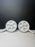 Bia Cordon Bleu White Escargot Dishes Plates Set Of 2 6 Well. Fixed Price $27.00.