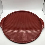 Emile Henri Flame Pizza Stone, France 14.6", Red Burgundy Excellent. Fixed Price $45.00.