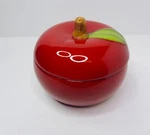 Temp-tations By Tara Fresh Crop Red Apple Bakeware Mini Bakers Jar W/lid. Fixed Price $13.00.