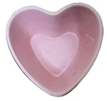Chantal Pink Brown Heart Shaped Dish Baking Candy Nuts 93-HCF 2 Cup Ceramic Vtg. Fixed Price $14.37.