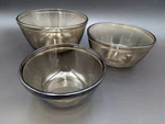 Anchor Ovenware Nesting Mixing Bowls 3 Piece Set Brown Glass Qt 1.5 2.5. Fixed Price $21.99.