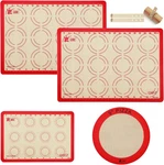 Silicone Baking Mat Set Of 4, Guanci Grade Food 16-1/2 X 11-5/8 Inch, B-4RED. Fixed Price $26.89.