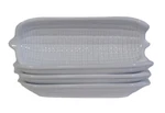 Of 4 "white" Le Creuset Sweet Corn Dish, Serving Dishes,stoneware Plate,. Fixed Price $69.99.