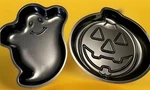 New Lot Kaiser Halloween Jackolantern Pumpkin Ghost Metal Baking Cake Pans. Fixed Price $16.98.