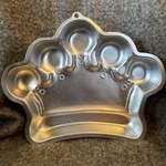 Princess Crown Shaped Aluminum Cake Pan Circa 2006 #2105-1015 By Wilton. Fixed Price $5.00.