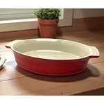 Creuset Red Oval 13-20 Stoneware Baking Pan Casserole Dish 12.5" X 8". Fixed Price $21.95.