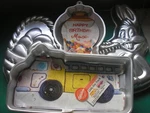 1987 Wilton Party Cake Pan Aluminum -pooh Sailboat Holly Hobby Cabbage. Fixed Price $13.00.