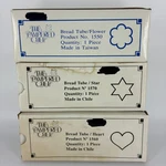 3 Pampered Chef Bread Tubes 1570 Star, 1560 Heart & 1550 Flower New Old Stock. Fixed Price $19.71.