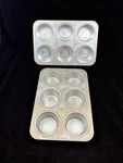 Two Vintage Wear-ever 2784 Aluminum Muffin Pan's 6 Cups Made Usa. Fixed Price $16.99.