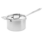 All-clad D5 Polished Stainless Steel 5-PLY 4-QT Sauce Pan With Lid. Fixed Price $169.99.