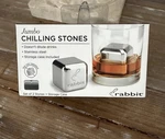 Rabbit Whiskey And Beverage Jumbo Chilling Stones Set- Silver. Fixed Price $22.99.
