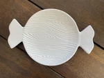 Temptations By Tara Woodland White 10" Candy Wrapper Shaped Serving Dish 322621. Fixed Price $17.88.