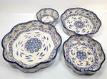 Temp-tations Old World Nested Scalloped Ceramic Cake Baking Pans 4 Pc. Fixed Price $50.00.