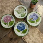 American Atelier Hydrangea Salad/dessert Plates 7-1/2" Porcelain 3376 Set Of 4. Fixed Price $28.00.