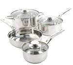Sunbeam Stainless Steel Ansonville Cookware Set 7 Pieces New. Fixed Price $34.97.