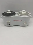 Master Gourmet Double Crock Pot #02241 Dual Rice & Slow Cooker Removable Works. Fixed Price $39.99.