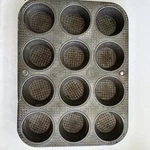 Vintage Ovenex Metal Muffin Tin Cupcake Baking Pan X-120 Hammered Finish Usa. Fixed Price $27.95.