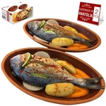 Hakan Bergama Oval Clay Pan Set Of 2, Glazed Inside, Midi Or Large. Fixed Price $31.90.