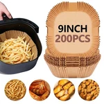 9 Inch Air Fryer LINERS,200 Pcs Parchment Paper, Disposable. Fixed Price $21.31.